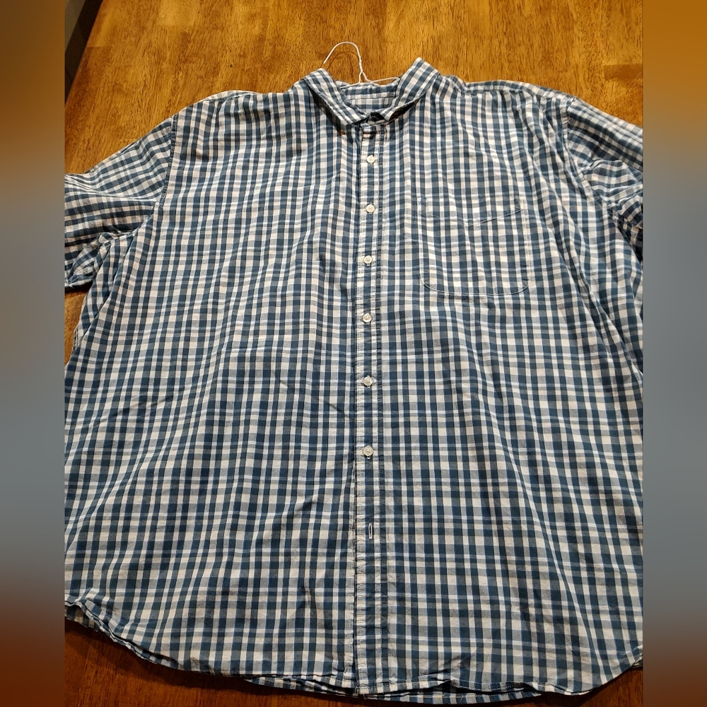 Men's 626 Blue  brand short sleeve 4XL button down